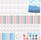 24 Set 6 x 6 Inch Canvas Boards and Easel for Painting, Acrylic Paint Strips, Palettes, Brushes, Canvases Painting Kits for Kids Adults Artists Beginners Oil Acrylic Painting Party Favors